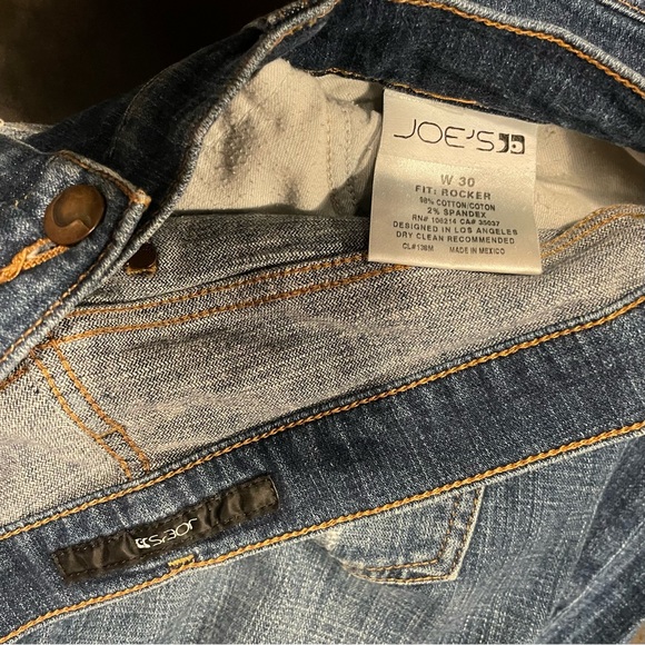 Joe's Rocker Torn Ripped Distressed Faded Denim Flare Leg Bootcut 30 Joes Jeans - Picture 5 of 8